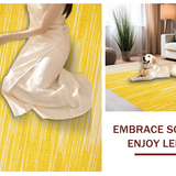 Ultra Soft Area Rug, Non Slip, Stain Resistant, Washable Area Rugs for Living Room, Bedroom, Charming Sunrise Textured Weave(Yellow)