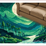 Playful Cartoonish Space Theme Decor(Green)