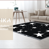 Ultra Soft Area Rug, Non Slip, Stain Resistant, Washable Area Rugs for Living Room, Bedroom, Primitive Farmhouse Neutral Living Room Area Rug(White)