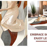 Ultra Soft Area Rug, Non Slip, Stain Resistant, Washable Area Rugs for Living Room, Bedroom, Elegant Subtle Gradient Waves(Beige)