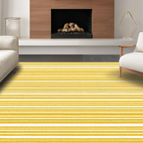 Ultra Soft Area Rug, Non Slip, Stain Resistant, Washable Area Rugs for Living Room, Bedroom, Vibrant Multi-Stripe Aesthetic(Yellow)