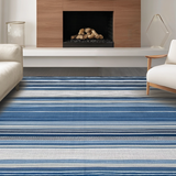 Contemporary Striped Vintage Fusion(Blue)