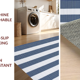 Ultra Soft Area Rug, Non Slip, Stain Resistant, Washable Area Rugs for Living Room, Bedroom, Contemporary Blue Tidal Pattern(Blue)