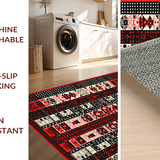 Ultra Soft Area Rug, Non Slip, Stain Resistant, Washable Area Rugs for Living Room, Bedroom, Vibrant Playful Pattern Display(Black)