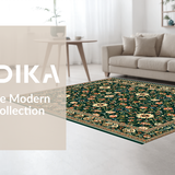 Contemporary Green Floral Theme(Black)