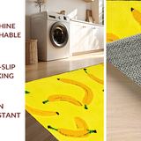 Ultra Soft Area Rug, Non Slip, Stain Resistant, Washable Area Rugs for Living Room, Bedroom, Joyful Cartoonish Fruit Theme(Yellow)