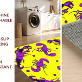 Ultra Soft Area Rug, Non Slip, Stain Resistant, Washable Area Rugs for Living Room, Bedroom, Festive Lobster Graphic Delight(Yellow)