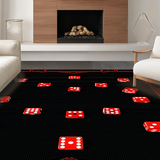 Ultra Soft Area Rug, Non Slip, Stain Resistant, Washable Area Rugs for Living Room, Bedroom, Elegant Minimalist Monochrome Design(Red)