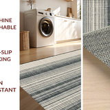 Farmhouse Woven With Timeless Dual Tone Striped(Beige)