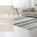 Contemporary Neutral Striped Elegance(Black)