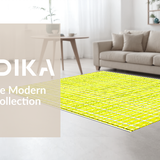 Ultra Soft Area Rug, Non Slip, Stain Resistant, Washable Area Rugs for Living Room, Bedroom, Bright Cheerful Textured Surface(Yellow)