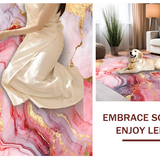 Vibrant Gold Accented Fluid Motif(Red)