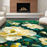 Ultra Soft Area Rug, Non Slip, Stain Resistant, Washable Area Rugs for Living Room, Bedroom, Whimsical Greenery Decorative Appeal(Green)