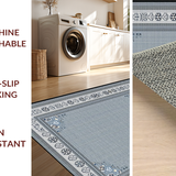 Ultra Soft Area Rug, Non Slip, Stain Resistant, Washable Area Rugs for Living Room, Bedroom, Sophisticated Abstract Grey Composition(Gray)