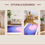 Ultra Soft Area Rug, Non Slip, Stain Resistant, Washable Area Rugs for Living Room, Bedroom, Soft Cozy Shaggy Fantasy Vibes(Purple)