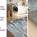 Ultra Soft Area Rug, Non Slip, Stain Resistant, Washable Area Rugs for Living Room, Bedroom, Nautical Legend Sea Creature Carpet(Blue)