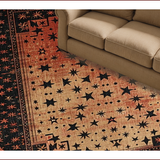 Ultra Soft Area Rug, Non Slip, Stain Resistant, Washable Area Rugs for Living Room, Bedroom, Vintage Country Charm Aesthetic(Red)