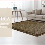 Ultra Soft Area Rug, Non Slip, Stain Resistant, Washable Area Rugs for Living Room, Bedroom, Western Leopard Print Non-Slip Bedroom Rug(Brown)