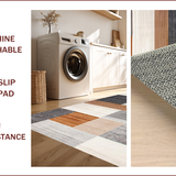 Ultra Soft Area Rug, Non Slip, Stain Resistant, Washable Area Rugs for Living Room, Bedroom, Chic Neutral Toned Geometric Motif(Gray)