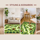 Playful Retro Forest Map Design(Green)