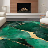 Ultra Soft Area Rug, Non Slip, Stain Resistant, Washable Area Rugs for Living Room, Bedroom, Modern Opulent Marble Aesthetic(Green)