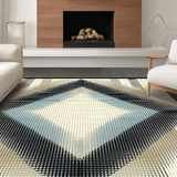 Rustic Black and Beige Diamond(Beige)