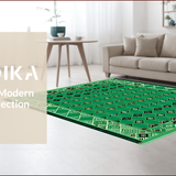 Rustic Distressed Geometric Composition(Green)