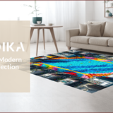 Ultra Soft Area Rug, Non Slip, Stain Resistant, Washable Area Rugs for Living Room, Bedroom, Vibrant City Road Educational Playroom Rug(Blue)