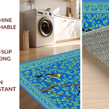 Sunny Tropical Bird and Botanical Fusion(Blue)