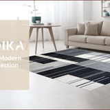 Ultra Soft Area Rug, Non Slip, Stain Resistant, Washable Area Rugs for Living Room, Bedroom, Elegant Streaked Monochrome Aesthetic(Gray)