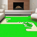 Ultra Soft Area Rug, Non Slip, Stain Resistant, Washable Area Rugs for Living Room, Bedroom, Vibrant Faux Animal Shape Appeal(Green)