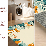 Ultra Soft Area Rug, Non Slip, Stain Resistant, Washable Area Rugs for Living Room, Bedroom, Playful Teal Orange Animal Patterns(Beige)