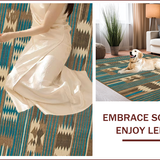 Ultra Soft Area Rug, Non Slip, Stain Resistant, Washable Area Rugs for Living Room, Bedroom, Charming Western Textured Pattern(Brown)