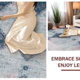 Ultra Soft Area Rug, Non Slip, Stain Resistant, Washable Area Rugs for Living Room, Bedroom, Premium Non-Shedding Eco-Friendly Decor Piece With Stunning Pattern(Gray)