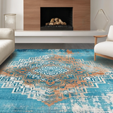 Striking Vibrant Patchwork Elements(Blue)