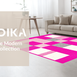 Ultra Soft Area Rug, Non Slip, Stain Resistant, Washable Area Rugs for Living Room, Bedroom, Dynamic Cozy Child's Activity Motif(Pink)