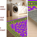 Ultra Soft Area Rug, Non Slip, Stain Resistant, Washable Area Rugs for Living Room, Bedroom, Vibrant Carnival Color Splash(Purple)