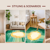 Elegant Linear Ombre Fabric(Green)