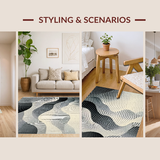 Elegant Gray Geometric Waves(Gray)