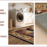 Ultra Soft Area Rug, Non Slip, Stain Resistant, Washable Area Rugs for Living Room, Bedroom, Charming Nautical Catch Design(Beige)