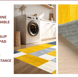 Ultra Soft Area Rug, Non Slip, Stain Resistant, Washable Area Rugs for Living Room, Bedroom, Chic Contemporary Lattice Design(Yellow)