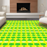 Ultra Soft Area Rug, Non Slip, Stain Resistant, Washable Area Rugs for Living Room, Bedroom, Bright Outdoor Garden Look(Yellow)
