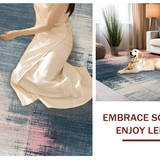 Ultra Soft Area Rug, Non Slip, Stain Resistant, Washable Area Rugs for Living Room, Bedroom, Chic Boho-Inspired Washable Microfiber Décor Piece With Non-Slip Base(Gray)