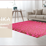Ultra Soft Area Rug, Non Slip, Stain Resistant, Washable Area Rugs for Living Room, Bedroom, Luxurious Faux Fur Design Element(Pink)
