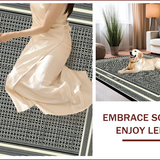 Ultra Soft Area Rug, Non Slip, Stain Resistant, Washable Area Rugs for Living Room, Bedroom, Contemporary Lattice Patterned Beauty(Black)