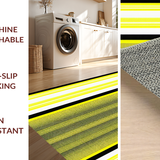Ultra Soft Area Rug, Non Slip, Stain Resistant, Washable Area Rugs for Living Room, Bedroom, Vibrant Abstract Pattern Statement(Yellow)
