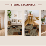 Ultra Soft Area Rug, Non Slip, Stain Resistant, Washable Area Rugs for Living Room, Bedroom, Chic Earthy Leopard Aesthetic(Brown)