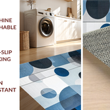 Ultra Soft Area Rug, Non Slip, Stain Resistant, Washable Area Rugs for Living Room, Bedroom, Sleek Snowy Textural Harmony(Blue)