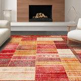 Artistic Trellis in Bold Hues(Red)