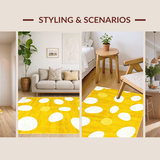 Ultra Soft Area Rug, Non Slip, Stain Resistant, Washable Area Rugs for Living Room, Bedroom, Charming Novelty Animal Pattern(Yellow)